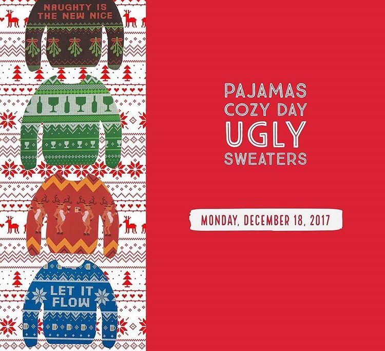Tomorrow spirit week starts! Bring out your ugly sweaters and pyjamas! Students please do not wear tracksuit suits!