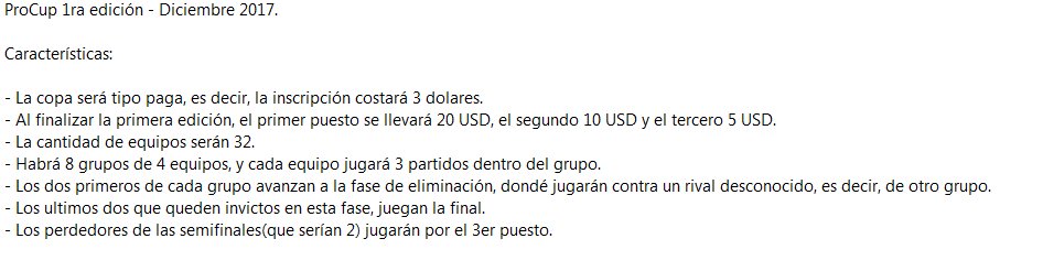 ProCup of Clash Royale - 1° Edition.

¡Inscripciones abiertas!
¿Qué esperas para unir a tu equipo? 

* Requisitos *
-Follow <a href="/DarkAxe_/">DarkAXE</a> .
-Follow @ZodeGraphicSt .
-RT y MG.

Luego de cumplir los requisitos, ¡Abre MD para acordar lo del dinero!