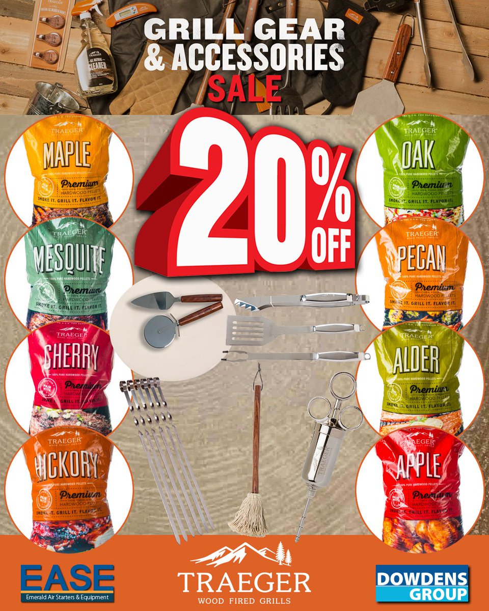 DowdensGroup's tweet photo. #EmeraldAirStartersandEquipment are currently offering 20% OFF all @TraegerGrills Accessories & Wood Pellets in-stock to keep you #cooking all through #Christmas! Offer ends 31.01.18. Check out all #ChristmasEASESale #Traeger Specials here: https://t.co/KrZ6aCc2jb #GetitwithEASE https://t.co/JgTwSlkBj2