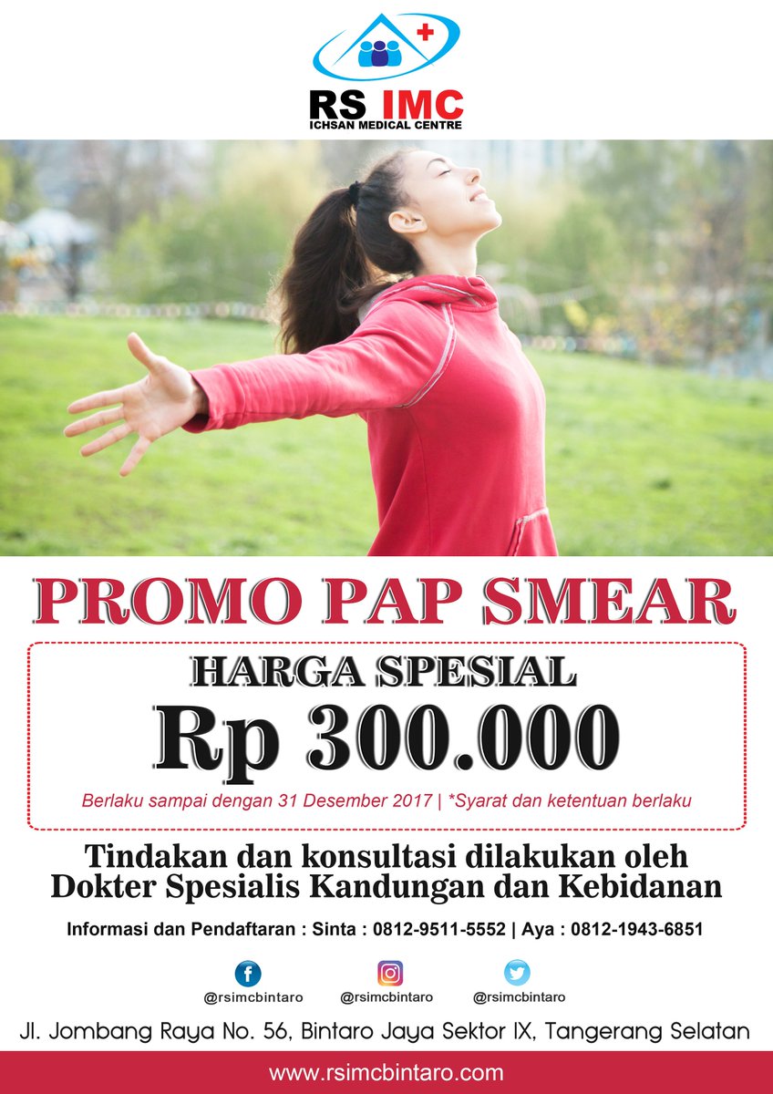 RSIMC's tweet photo. PAKET PROMO PAP SMEAR https://t.co/sfCxztKoaD