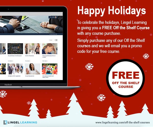 LingelLearning's tweet photo. To celebrate the holidays, Lingel Learning is giving you a FREE Off the Shelf Course with any course purchase. https://t.co/yKcDEAzYBE #articulate #elearindustry #elearning #onlinelearning #storyline #elearningcourses #compliancecourses #elearningaustralia https://t.co/K8Ri7nnPor