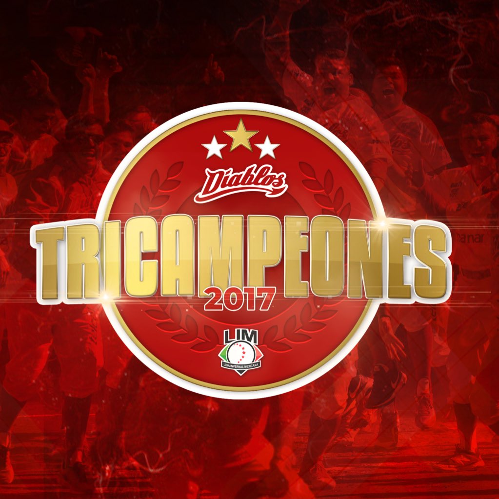 Tribunadeportes's tweet photo. ¡Felicidades @DiablosRojosMX por el tricampeonato! #LIM2017 🏆🏆🏆 https://t.co/wQJMdWlxyG