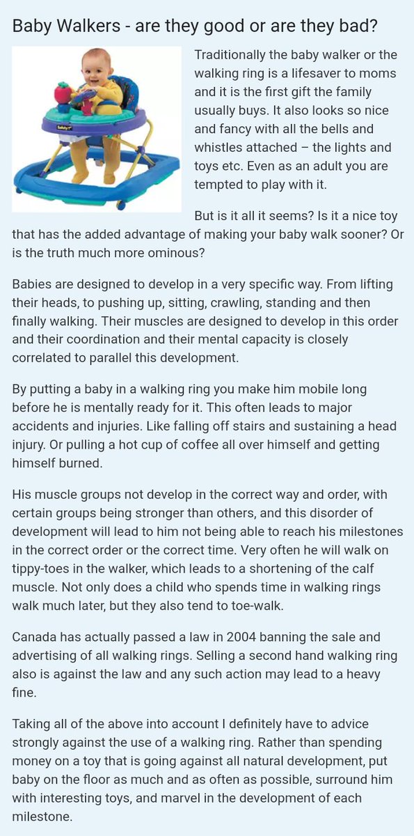 are walking rings bad for babies