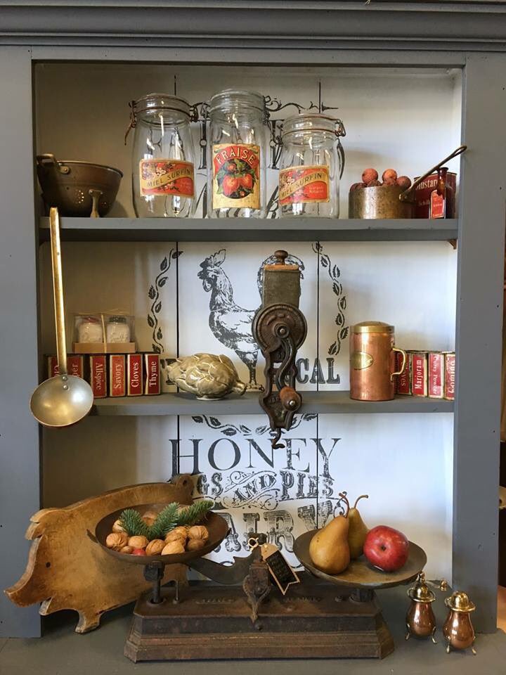 I’ve found some of the loveliest items for your French Country kitchen. The 1910 French baking scale is perfectly aged and would make quite a statement. Pair it with a vintage grater from Germany, 1940’s French coffee pots and the most gorgeous French jam and honey jars ever! Oui