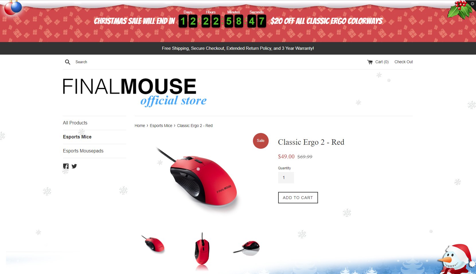 Finalmouse A Special Christmas Sale Is Now Live On The Finalmouse Official Store T Co Ydkmlln9mt T Co Wg7hcyopzx Off All Classic Ergo Colorways For 12 Days Upgrade To A Classic Ergo