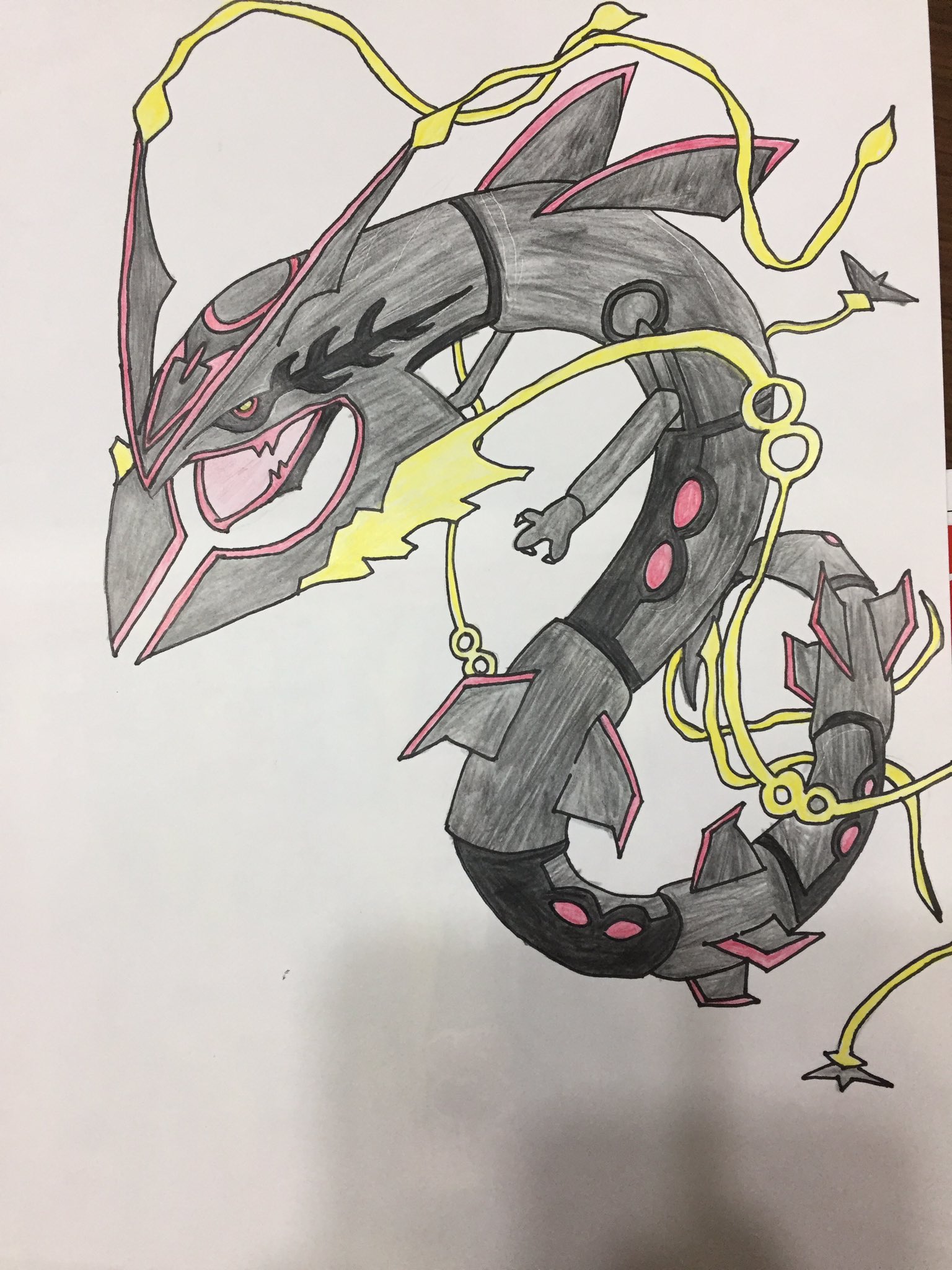 とっくん 少し前に描いたメガレックウザ ど どうですか ポケモン メガレックウザ とっくん 少し前に描いたメガレックウザ ど どうですか ポケモン メガレックウザ
