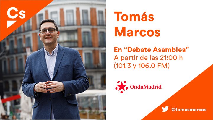 Cs_Madrid: 📻 Esta noche hablamos de políticas de diversidad funcional en la Comunidad de Madrid con tomasmarcos en el debate de ondamadrid telemadrid.es/ondamadrid