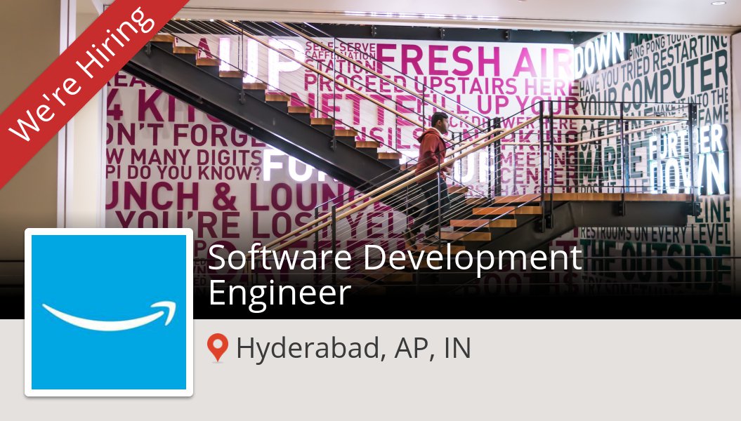 sonyparik's tweet photo. Apply now to work for #AmazonIndia as #Software Development #Engineer in #Hyderabad! #job https://t.co/b0m03GTOxd https://t.co/FAmDdTyjYs