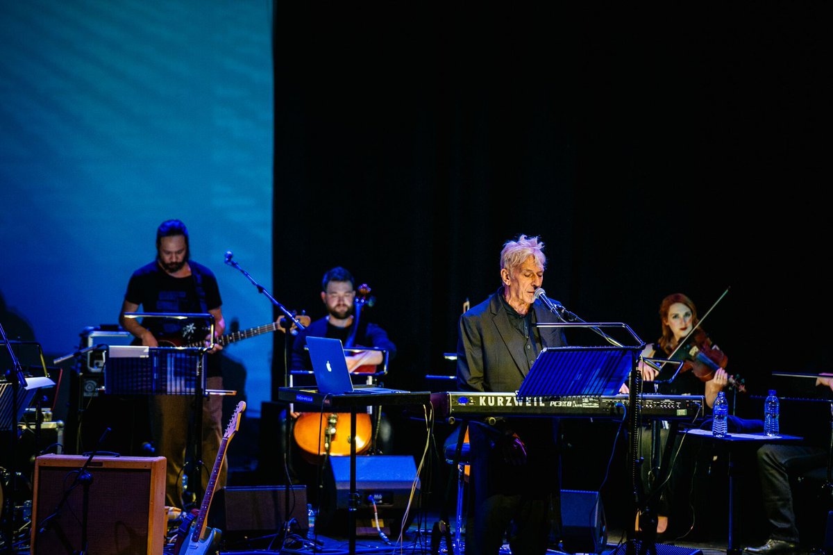 LlaisFestival's tweet photo. Do you remember @therealjohncale's unique performance with the Festival of Voice Ensemble & Chorus and special guests @charlottechurch and @michaelsheen @stdavidshall last year? #FoV2016 https://t.co/2CiJI2UoGF