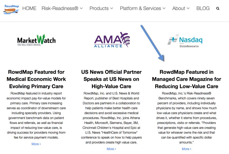 RowdMap's tweet image. NASDAQ on RowdMap in industry report showcasing how to reduce low-value care .30/$ by plans, providers buff.ly/2hIg5dI