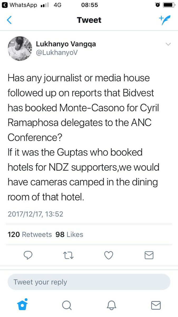JordanNelsonSa's tweet photo. #BIDVEST has captured part of the #ANC54  conference. 
#CR17 is about #WMC looting and institutionalization of #WMC corruption with #corruptmedia help.
@ANCYLhq @MYANC @GautengANC @BLF_SM @BlackOpinion2 @BrianTloubatla @AdriaanBasson @Black1stLand1st @News24 @Adamitv @ANN7tv https://t.co/xBAbOJNBQV
