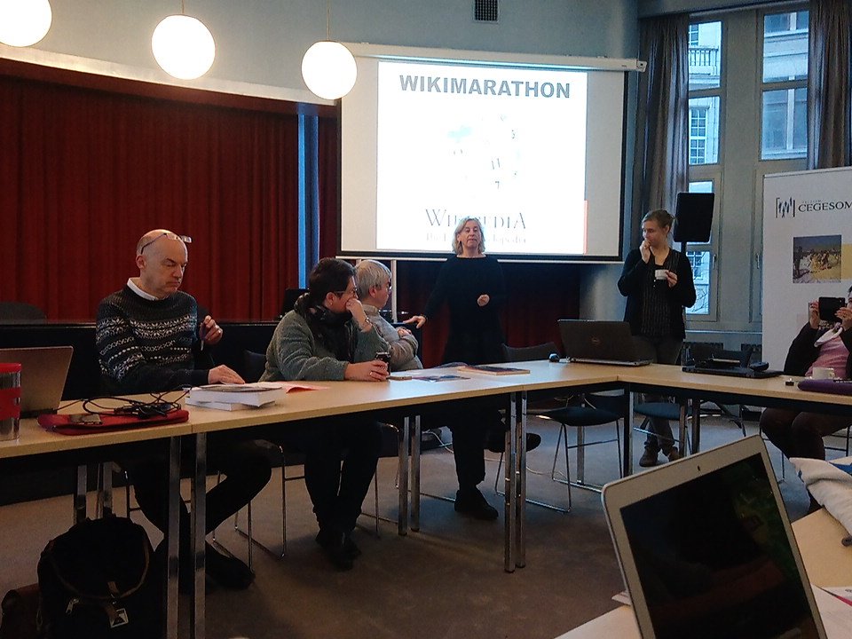 RobinetBenjamin's tweet photo. Valoriser #BELGIUMWWII et les connaissances liées à la Seconde Guerre Mondiale ? C'est au programme d'aujourd'hui avec le #Wikimarathon au @cegesoma ! @Wikipedia @Wikimedia https://t.co/s4Zo6riGl7