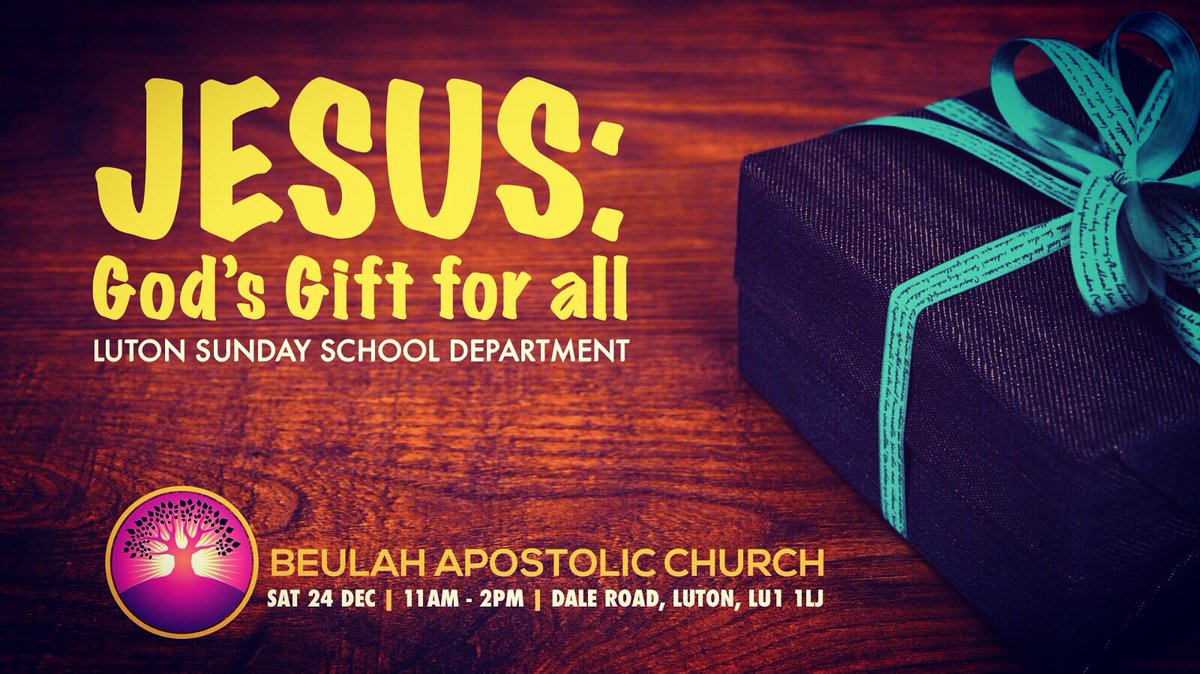 beulahapostolic's tweet photo. #jesus #godsgift for #all
#beulah #luton #sundayschool #department #christmas #service #jesusisthereasonfortheseason
#christmaseve #11am #comeandsee #DaleRoad #lu11lj
#luton
#nativity #play #poetry #spokenword #carols #sketch #youth https://t.co/sEX3uZMexP