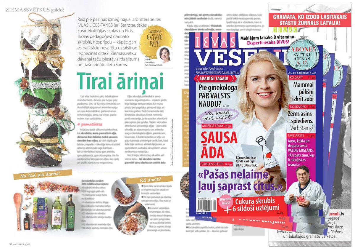 Skrubis no dabīgām izejvielām - ideja pašgatavotai dāvanai. Recepti un kosmetoloģes ieteikumus lasi jaunākajā <a href="/Ievas_Veseliba/">Ievas_Veseliba</a> numurā! ow.ly/7o9k30hhT7Y