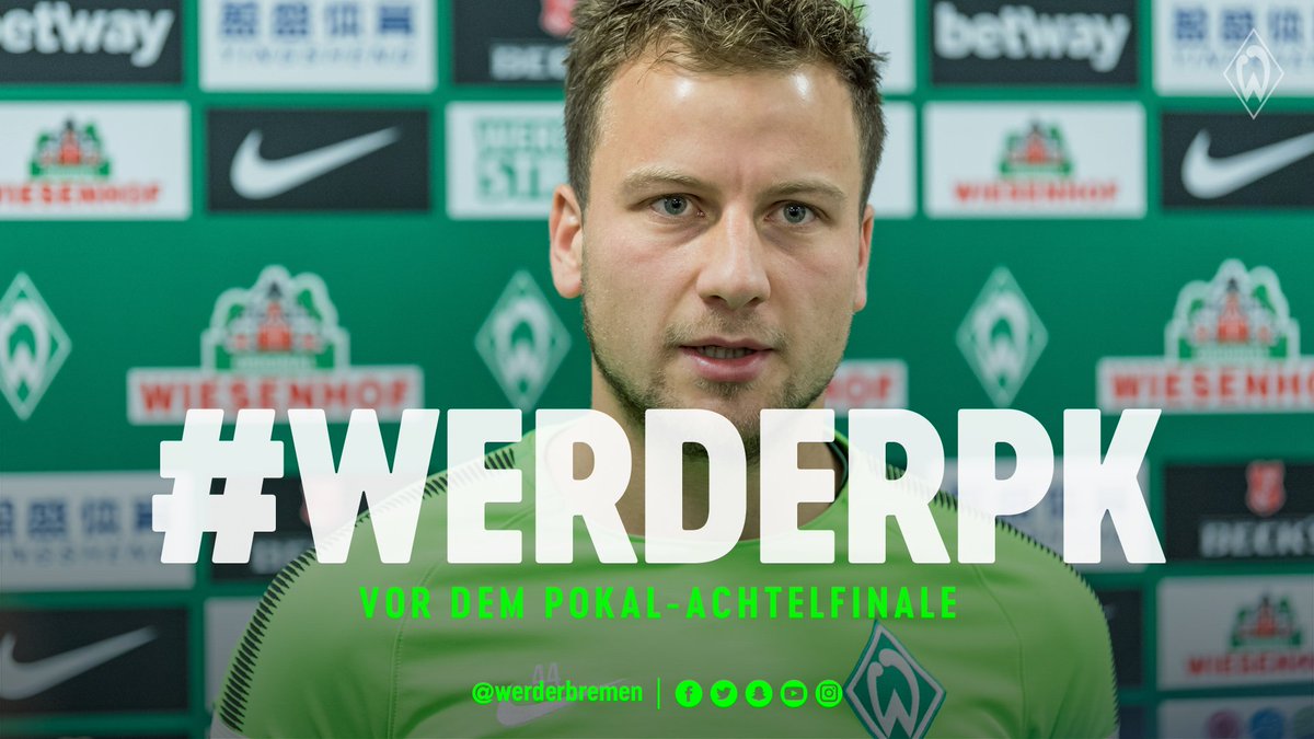 werderbremen's tweet photo. Die #WerderPK vor #svwscf:
🎙 Baumann, Kohfeldt &amp; Bargfrede
⏰ 12 Uhr
🆚 @scfreiburg
🖥 https://t.co/l0tNwR057z        
#Werder https://t.co/oMHvSp5mZQ