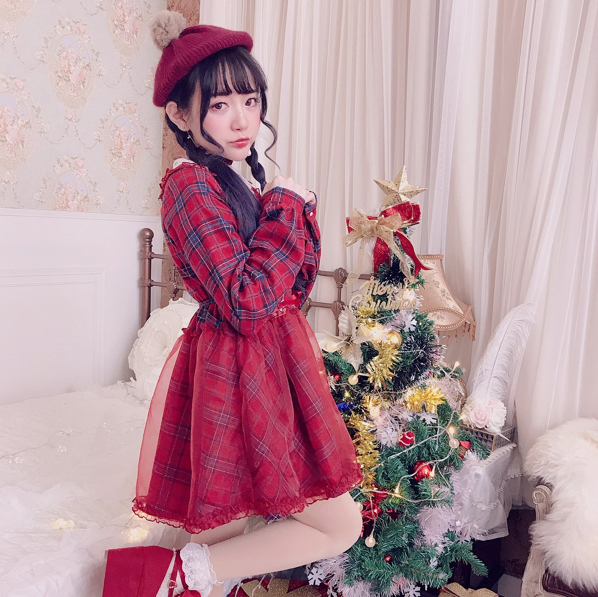 Bobon21 ボボンニジュウイチ 17冬新作vol 5 ワンピース再入荷 ボルドー S M 1月下旬出荷分入荷しました 予約 タータンチェックドーリーワンピース 全２色 T Co Dwuc1rrrc0 8400 Tax Bobon21 T Co