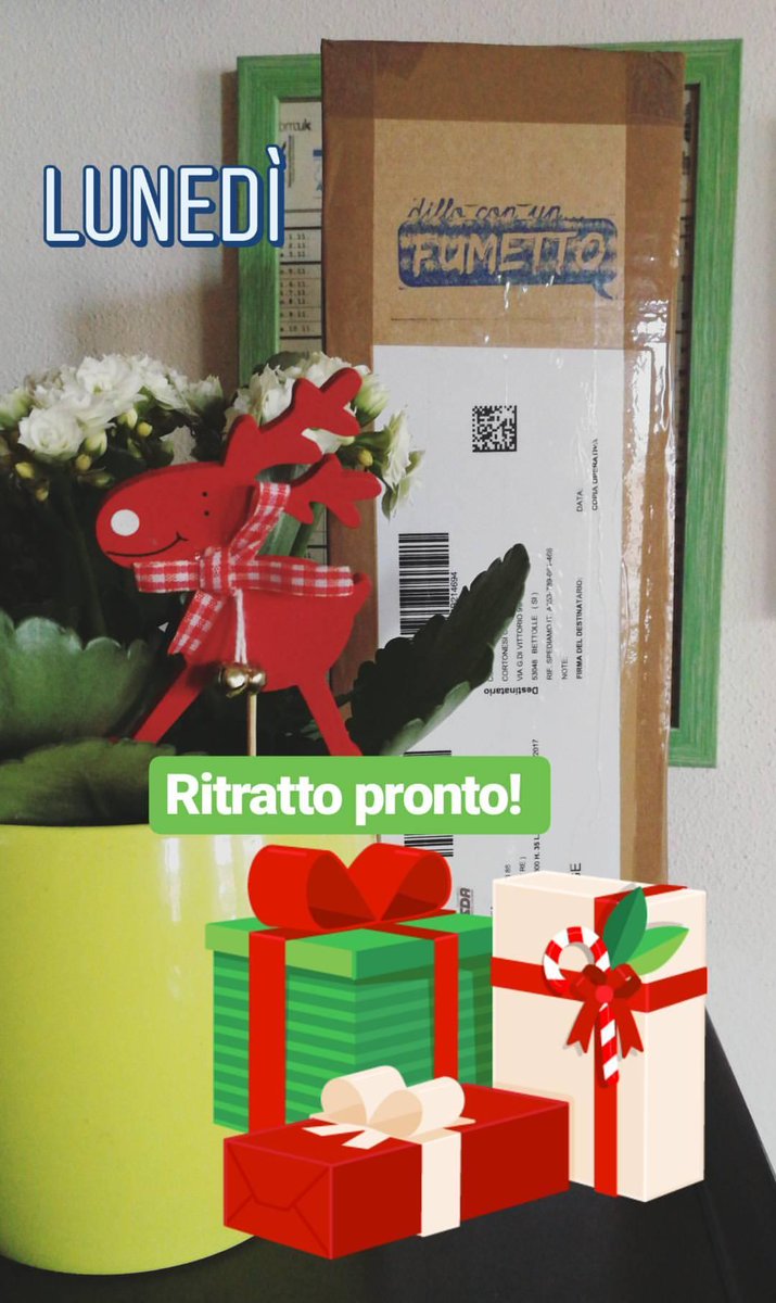 Riprende la settimana e riprendono le spedizioni dei regali di #Natale! Ormai qui a casa Dillo con un fumetto si sfornano #fumetti e ritratti come fossero biscotti! 😁