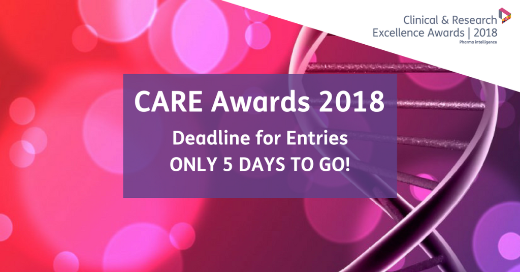 PharmaIgnite's tweet photo. The countdown is on! Just 5 days left to submit your #CAREAwards18 entry: https://t.co/THI2lrOouo https://t.co/WWHXH8nxL6