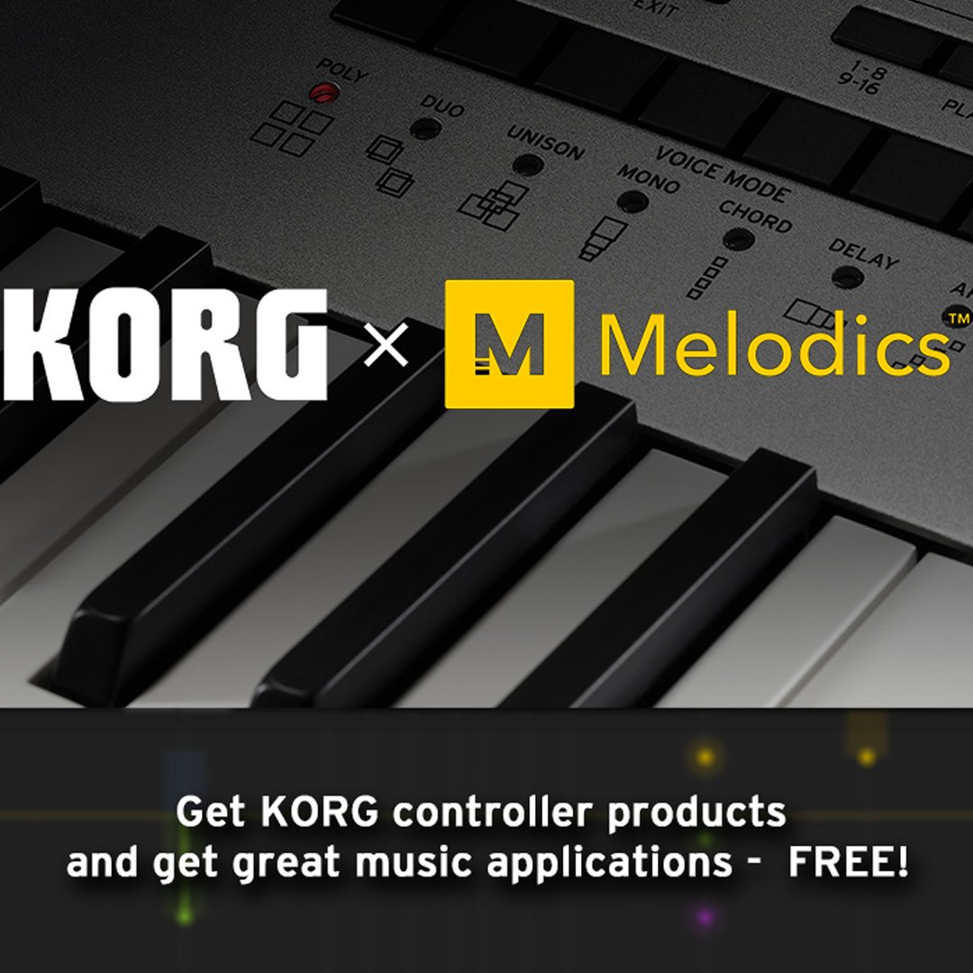 KorgUK's tweet photo. We've #teamedup with @MelodicsHQ to offer you #FREE #lessons! Whether you'd like to improve your overall #playing or specifically on #piano, #padcontroller or #drumming, there is plenty to get your teeth into here. https://t.co/yCq0plVVjD #KORG #melodics #fingerdrumming https://t.co/nwfhdCBrUX