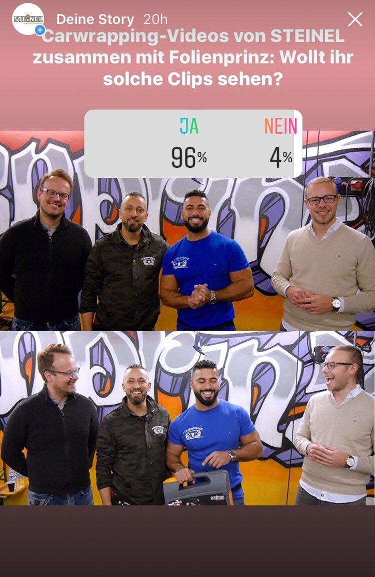 Wir haben bei #Instagram abgestimmt, ihr habt entschieden: Bald gibt es tollen Content zu unserer #Carwrapping-Kooperation mit den #Folienprinzen aus #Berlin 💪🏼👏🏼 Ihr dürft gespannt sein!