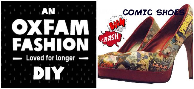 OxfamFashion's tweet photo. Decoupage some plain shoes you #foundinoxfam and make your friend feel like a #superhero this #Christmas #diygifts #DIYDecember https://t.co/d2QQuvYbnU https://t.co/Z2IMH37l7n