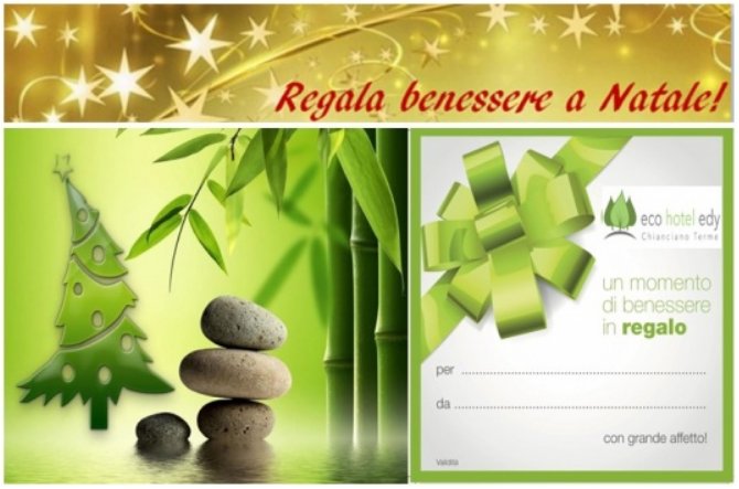 Dal 18 dicembre 2017 al 6 gennaio 2018 regala benessera all'Eco hotel Edy, Un soggiorno #ecosostenibile alla scoperta della #ValdOrcia e dei suoi #prodottitipici locali e delle stupende Piscine Termali Theia. per info: goo.gl/NaWkXY