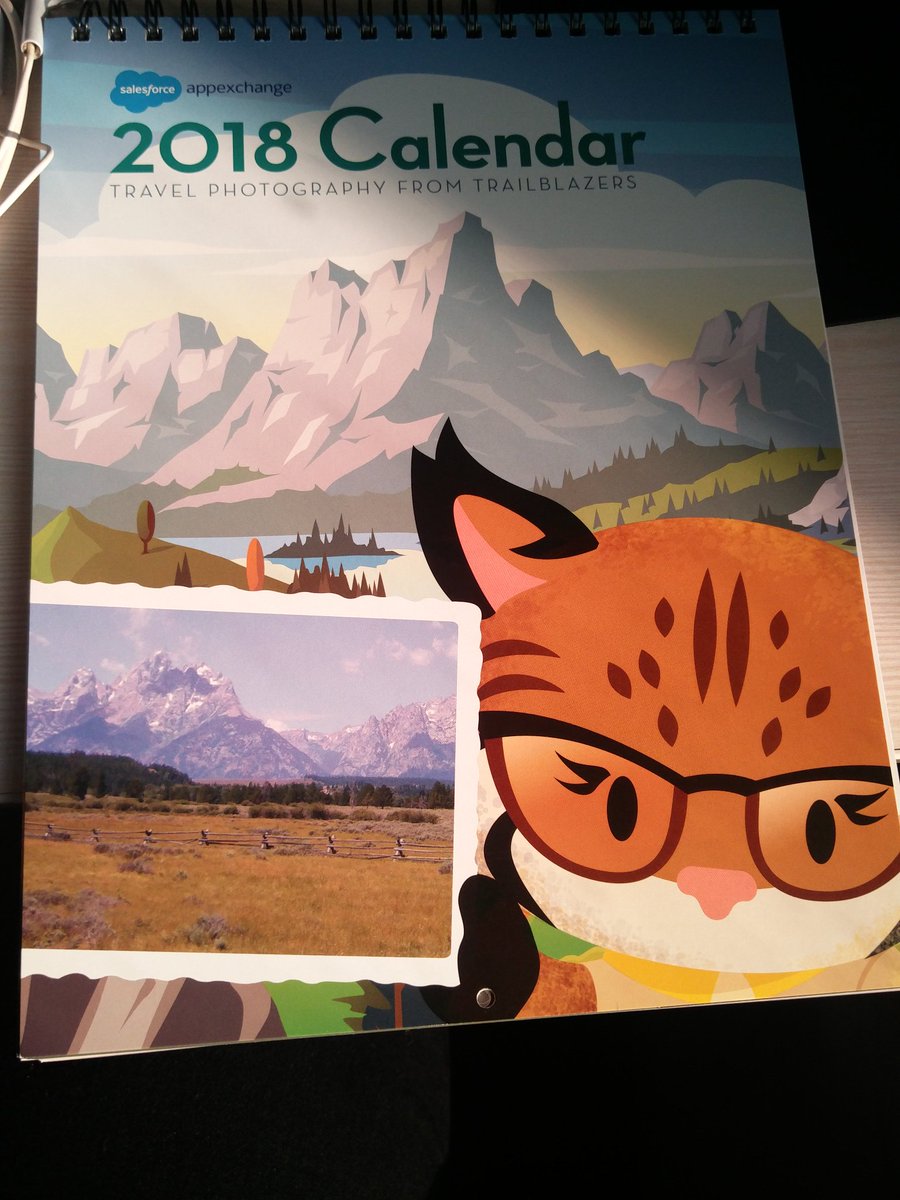 NansiKela's tweet photo. #2k18calender #lotsofstickers #trailblazers #appylove #ThankYou @appexchange for this lovely calender @salesforce @trailhead @Benioff https://t.co/HLi9mh851L