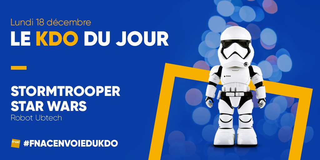 Fnac's tweet photo. JEU CONCOURS #FnacEnvoieDuKdo: Le phénomène @starwars continue ! Tentez de gagner un Robot #Stormtrooper #StarWars #Ubtech. Pour participer ➡️ Follow @Fnac et répondez-nous avec le hashtag #FnacEnvoieDuKdo 😄 >>https://t.co/fZiDdfd6ch https://t.co/ap0XIKh74G