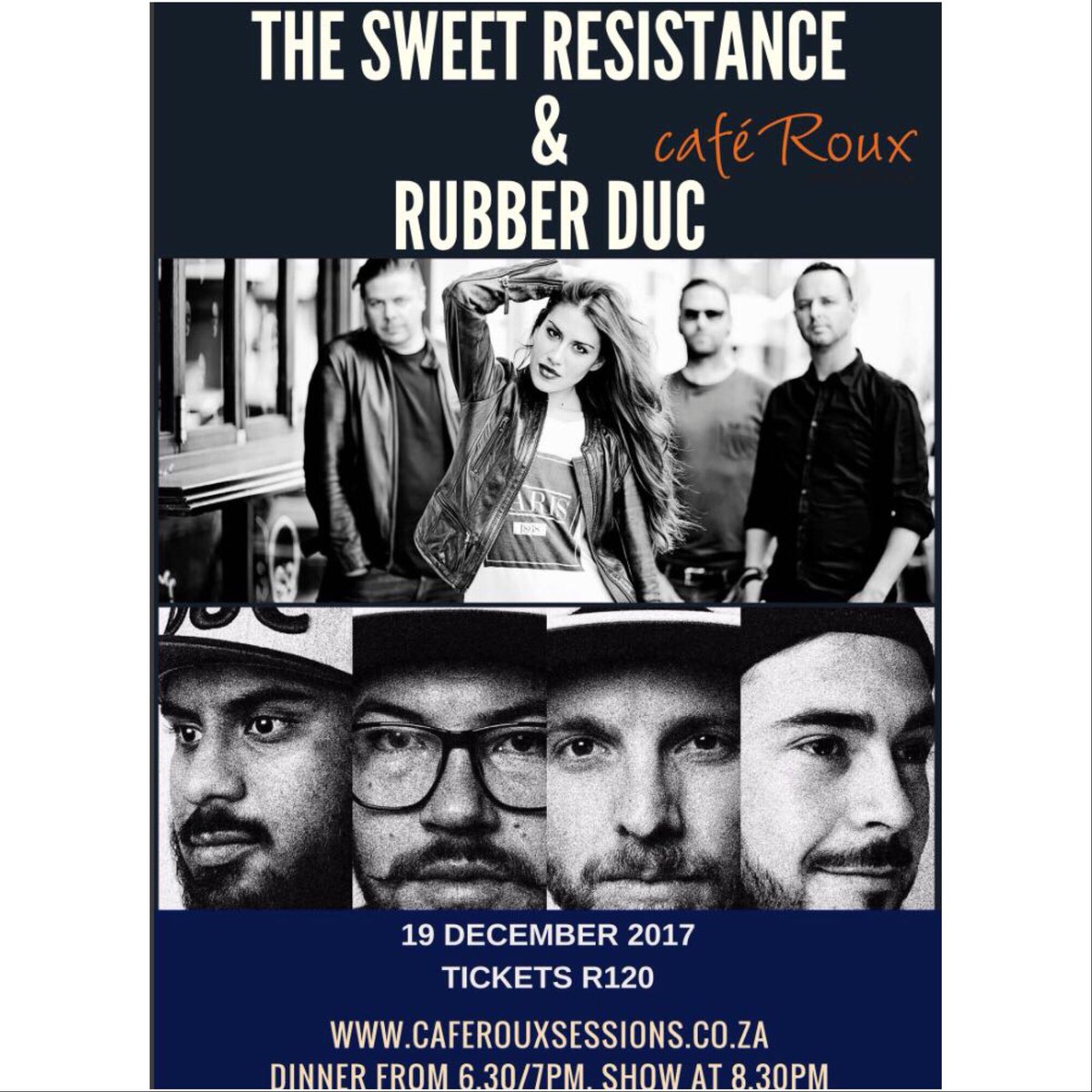 We are off to Noordhoek tomorrow for a double-bill performance with @rubberducmusic at the fabulous @caferoux1. Visit caferouxsessions.co.za to book your seats! This is going to be festive!