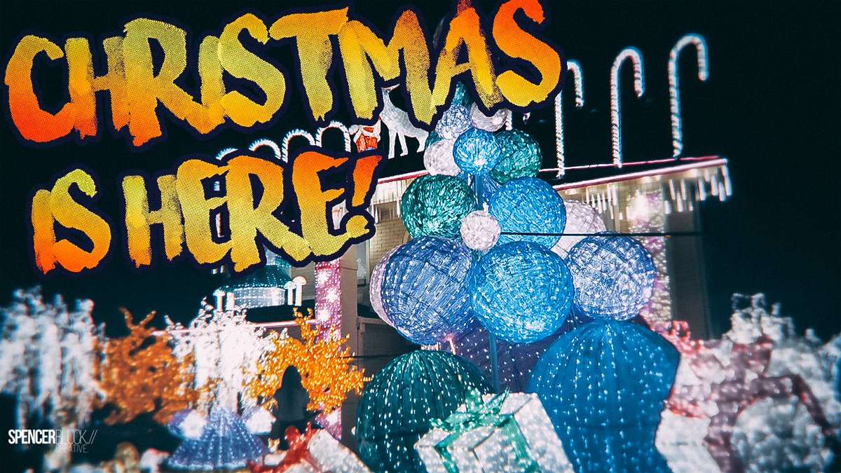 BySpencerB's tweet photo. New Video! It isn't a vlog... BUT It's BETTER 😜 If you wan't to get into the #Christmas Spirit watch this amazing display of Christmas Lights! LINK: ▶️ https://t.co/67wyiayCym https://t.co/FDKkXsoboC