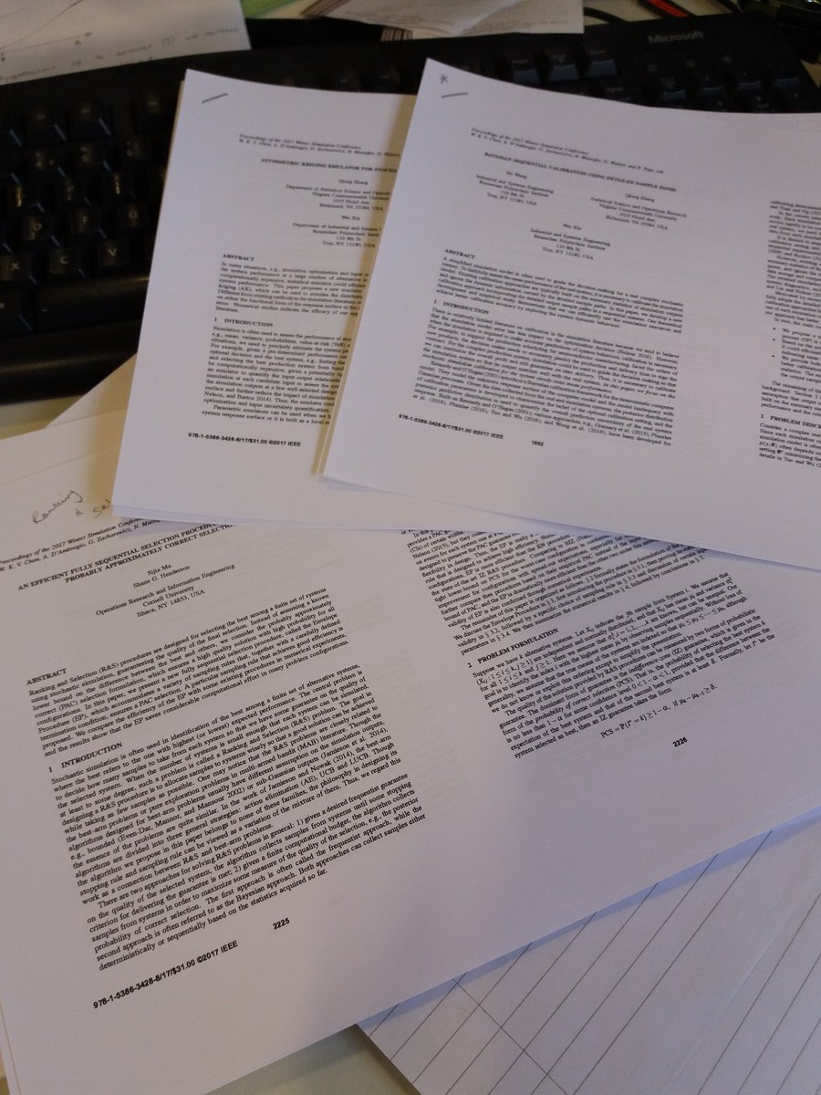 DrLucyMorgan's tweet image. Finally got round to printing my Christmas reading, catching up on the papers I planned to read after WSC #simulationeverywhere #literally