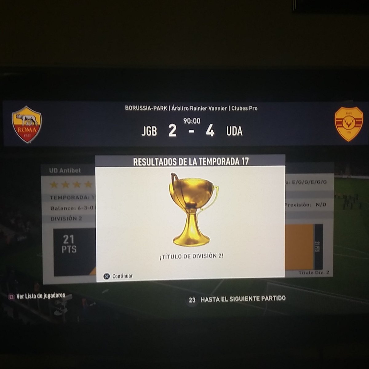 Somos de 1a! Y ganando el título de 2a #goUDA