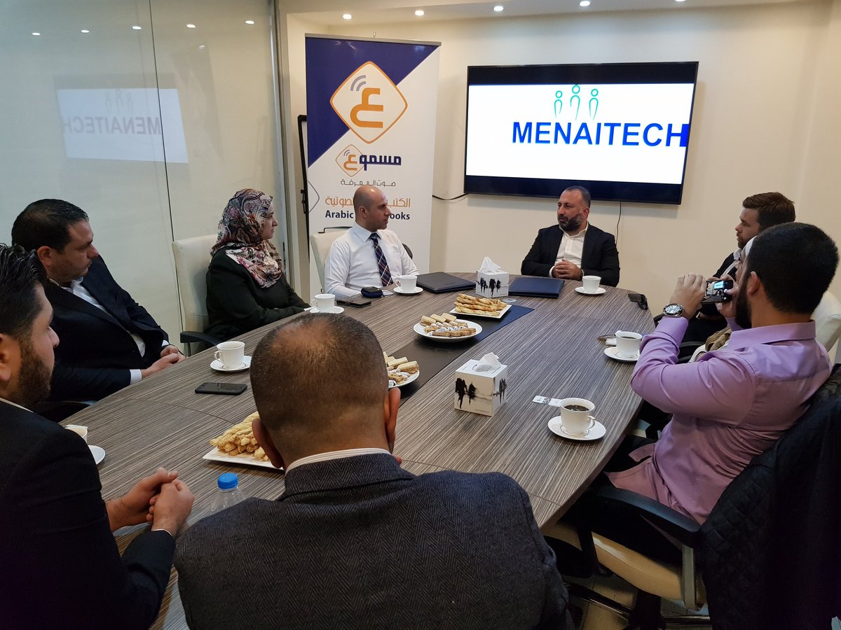menaitech's tweet photo. As part of its commitment to digitization and always raising the bar in the HR field, MenaITech announces its collaboration with the first specialized Digital Audio Book production and publishing house in the Arab world @Masmoo3 supporting entrepreneurship and #SMEs in Jordan! https://t.co/PrMmHQarnT