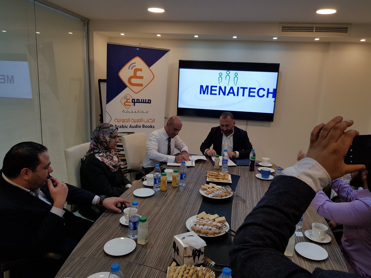 menaitech's tweet photo. As part of its commitment to digitization and always raising the bar in the HR field, MenaITech announces its collaboration with the first specialized Digital Audio Book production and publishing house in the Arab world @Masmoo3 supporting entrepreneurship and #SMEs in Jordan! https://t.co/PrMmHQarnT
