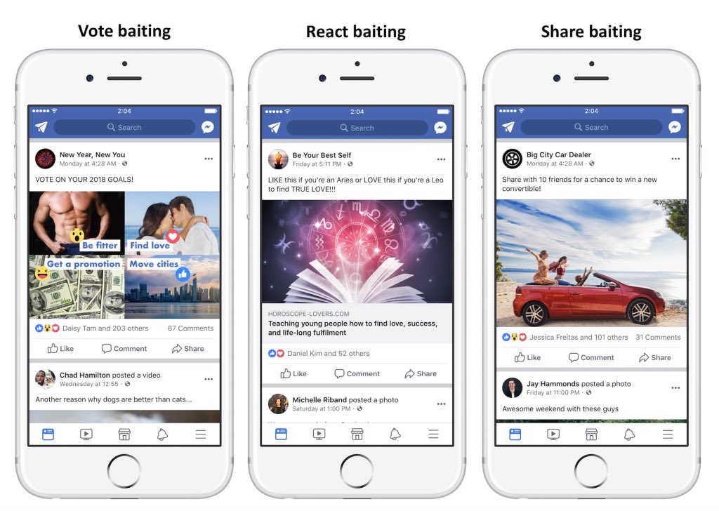 MattNavarra's tweet photo. WAOH! Facebook is going to downrank Facebook Page posts that use engagement bait e.g.

- LIKE this if...
- Comment if you...
- Tag someone who...
- Share this if...

https://t.co/JGARVUX5YB https://t.co/G3c8k5DOgB