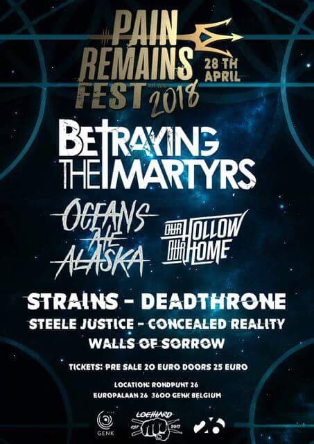 MartyrsTweets's tweet photo. Belgium 🇧🇪 - We're stoked to announce we'll be playing Pain Remains Fest 2018 w/ @oceansatealaska @OHOHofficialuk !

Spread the word. https://t.co/9XZzwVAMU9