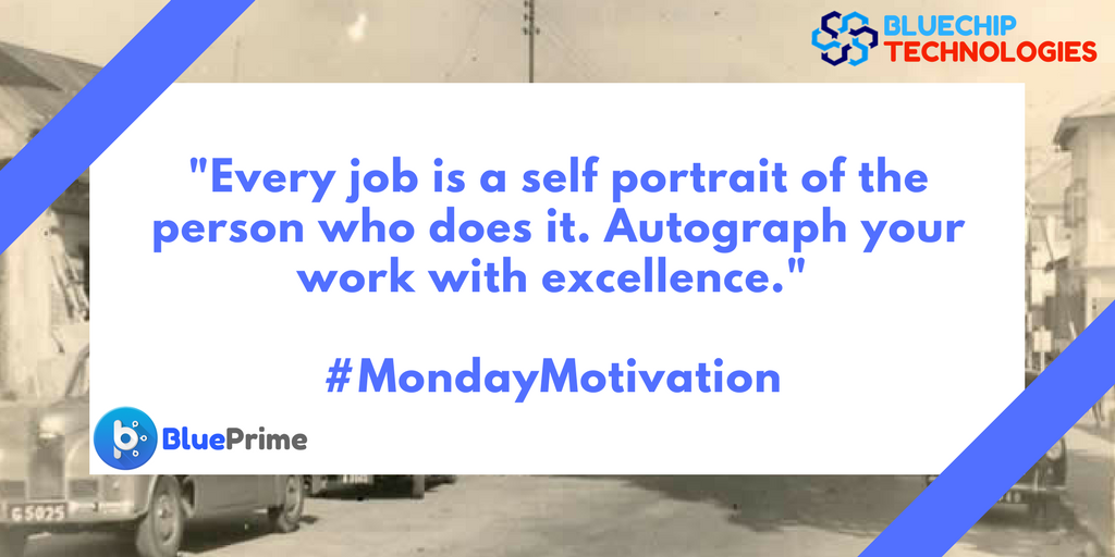 BluechipTechNG's tweet photo. "Every job is a self portrait of the person who does it. Autograph your work with excellence." 
#MondayMotivation 
#Blueprime
by @BluechipTechNG https://t.co/8LStZkf2ey