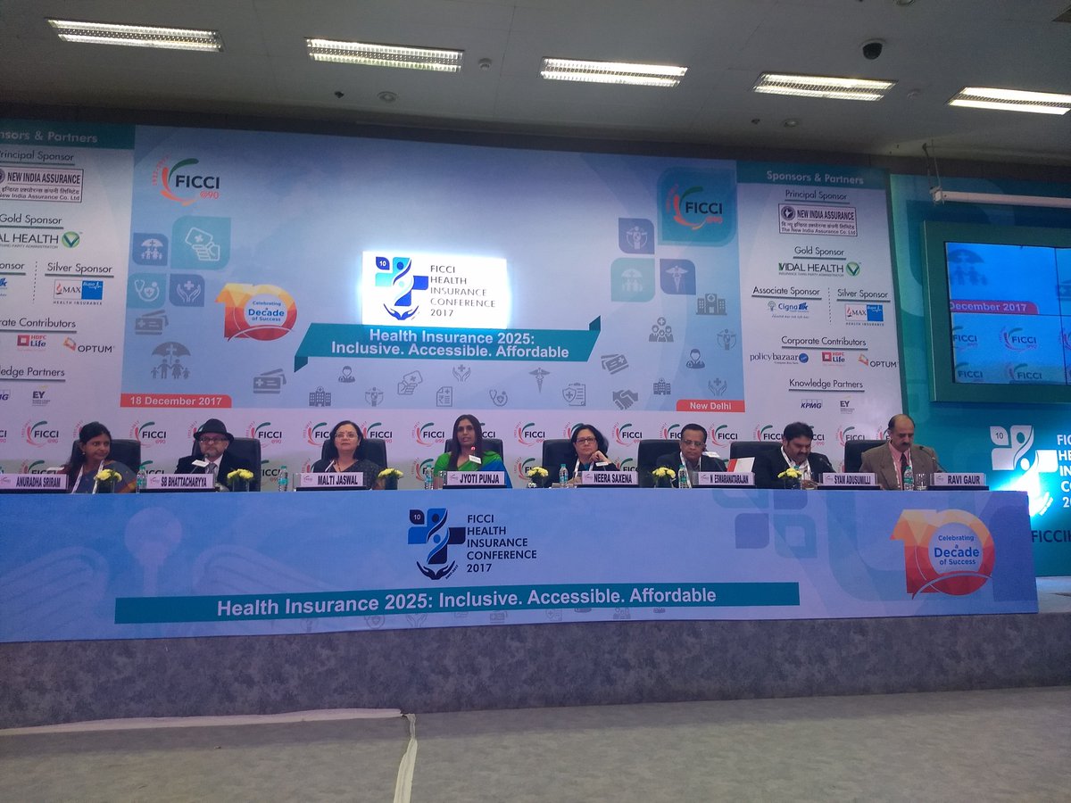 ficci_heal's tweet image. All set for the last session of #FICCIHIC2017 - #PlenarySession2: Creating New Health Financing Structures. Moderator for this session is Ms Jyoti Punja – Chief Customer Officer, #CignaTTK #HealthInsurance. #FICCIHIC2017 #healthinsuranceconference2017