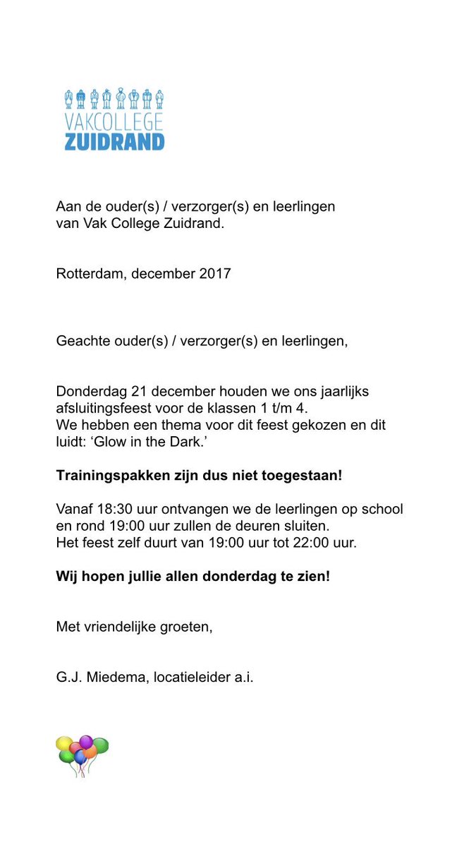 Vakcollege Zuidrand tweet media