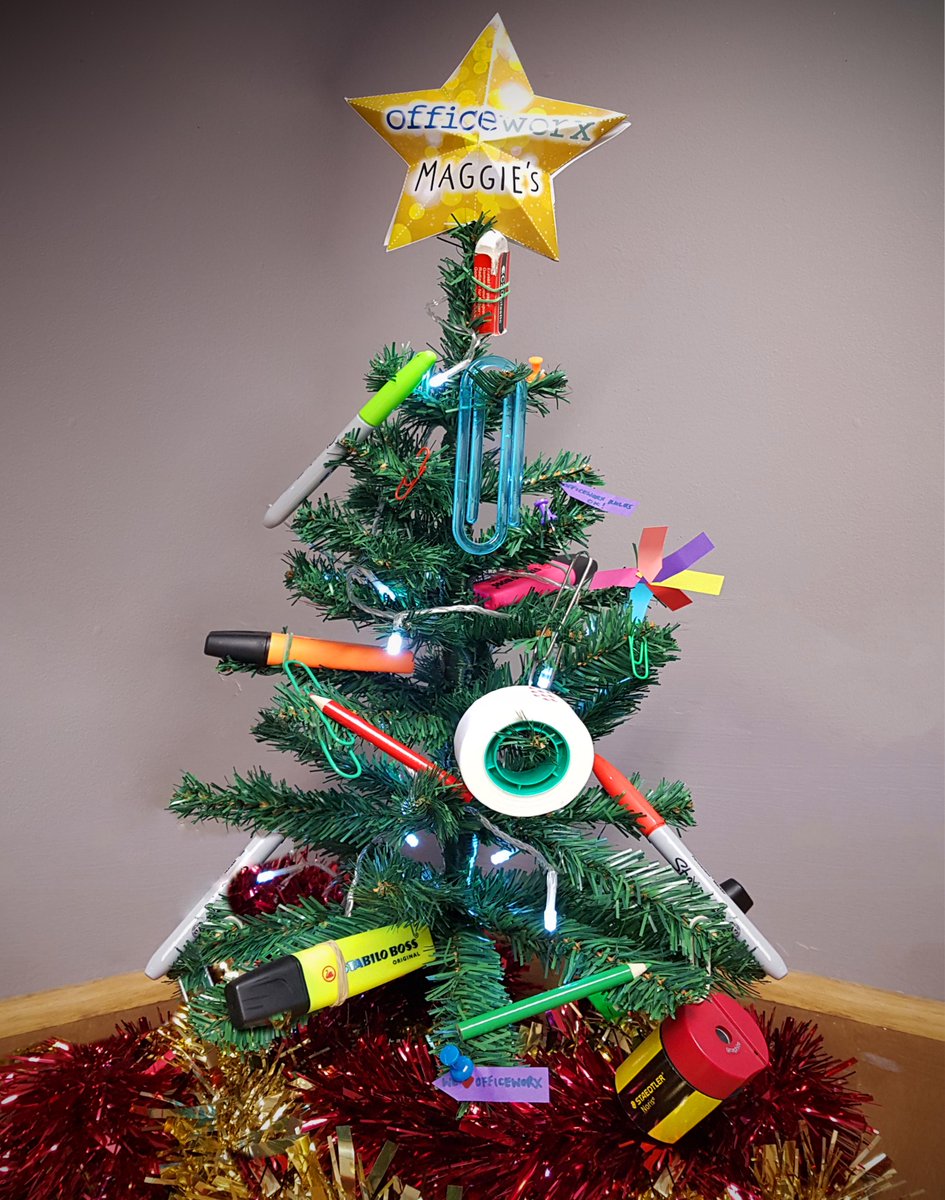 SO much fun decorating our <a href="/officeworx/">Officeworx Ltd</a> Christmas tree today! Can you figure out our theme?! #officeworxtree <a href="/maggieschelt/">Maggie's in Cheltenham</a>