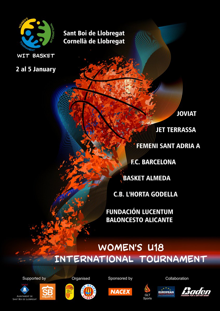 EUsportEvents's tweet photo. WITBASKET 2018 (https://t.co/QrgcSbgpTf)
With the participation of THE BEST U-18 women´s teams in Spain
Organized by @EUsportEvents  and @GLT_Sports  together with CB @BasketAlmeda  and CB @basquetsantboi https://t.co/1gKeMYHII8