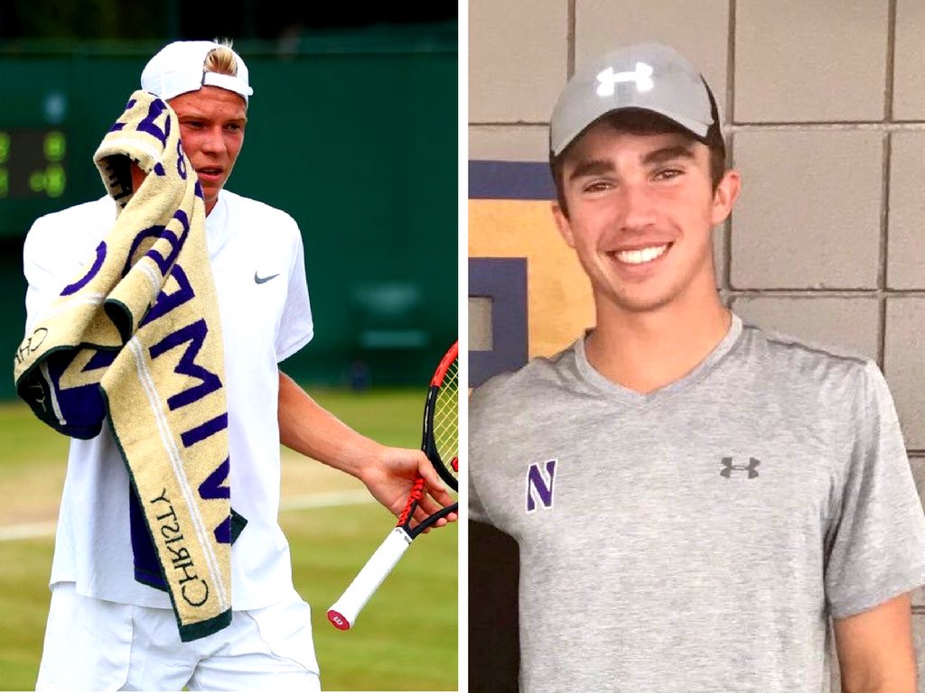 Sevenoaks Tennis Centre was delighted to see two its past legends training together today @SennockeCentre.  Anton Matusevich who is regularly playing on the junior ITF circuit & Nicholas Brookes who playing & studying @NorthwesternUni @ITF_Tennis @Kentlta @7oaksSports @oaks_7