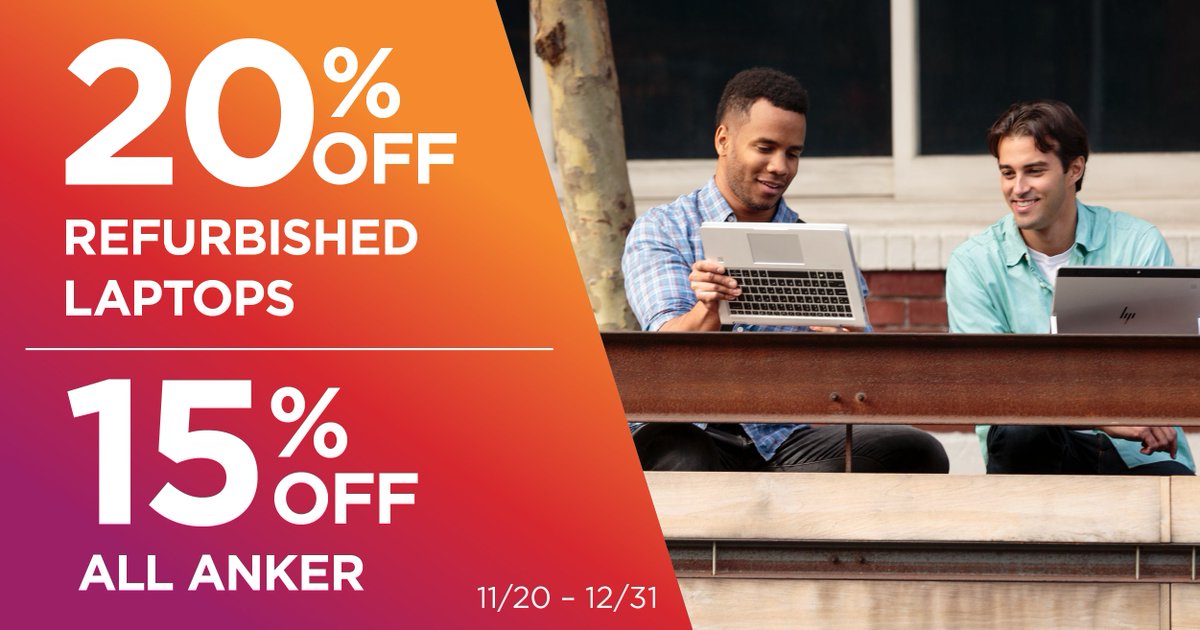 TechZone4U's tweet image. Give the gift of technology with 20% off refurbished laptops and 15% off all Anker charging products. Stop by your nearest location today: bit.ly/2AWH508