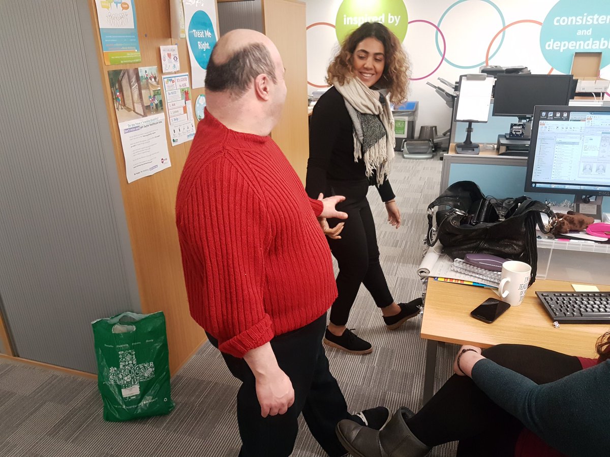 Certitude's tweet photo. A little bit of #MondayMotivation in the office... Berge has been teaching Melanie the #sheikhani dance! https://t.co/ykHyr8NTyQ