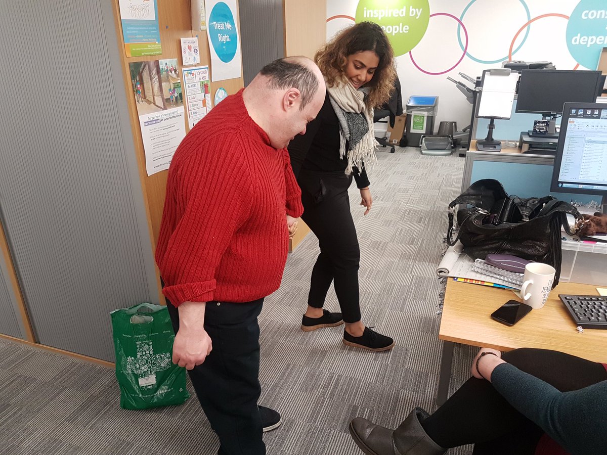 Certitude's tweet photo. A little bit of #MondayMotivation in the office... Berge has been teaching Melanie the #sheikhani dance! https://t.co/ykHyr8NTyQ