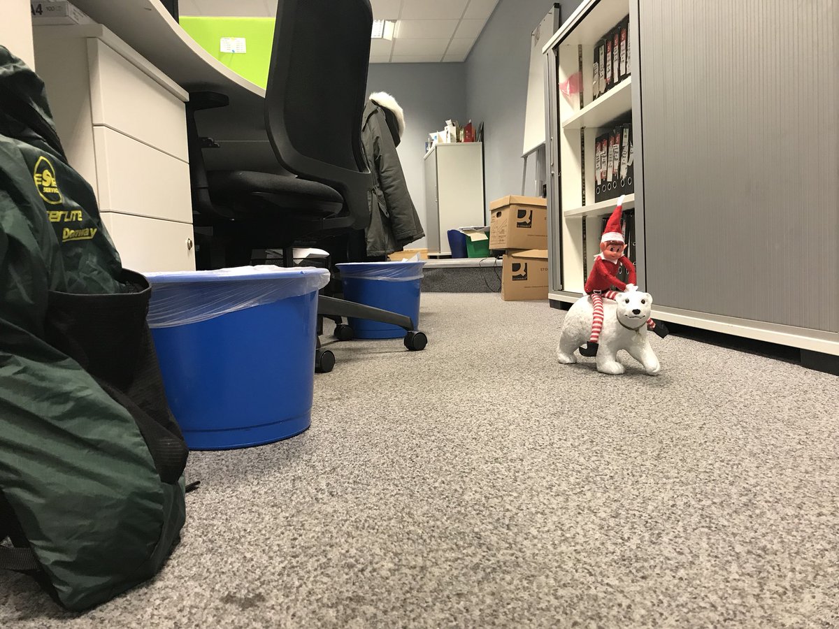 SPServicesUK's tweet photo. #SPelf only travels around the office in style, he is helping out around the warehouse and office for Christmas! #elfontheshelf2017 https://t.co/5TB1WAXq5T