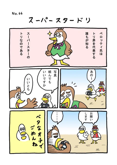 TORI.66「スーパースタードリ」#1ページ漫画 #マンガ #ギャグ #鳥 #TORI 