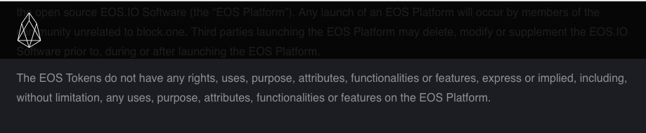 bgarlinghouse's tweet photo. the value of digital assets will be driven by their utility.  And the SEC has been clear that tokens without a purpose are going to be viewed as securities.  

Which of course makes you question the judgement of proactively acknowledging your token has “no purpose” ! https://t.co/m88HySDeKn