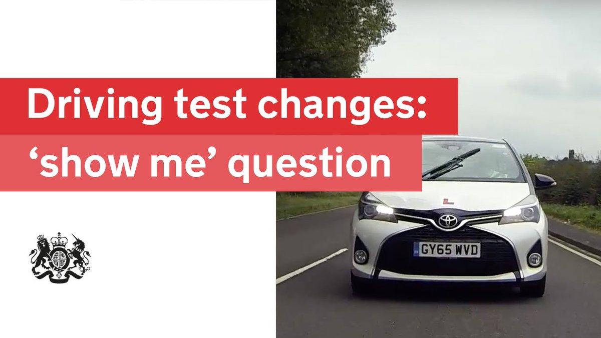 DVSAgovuk's tweet photo. Learner drivers are now asked to carry out a basic safety task (sometimes known as the 'show me' question) during their driving test.
Watch this video to see a couple of examples: https://t.co/jrwuXc7mMW
#drivingtestchanges https://t.co/hJjUt8Ehoj