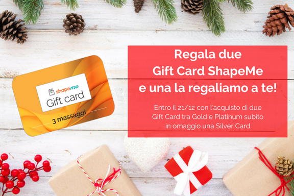 ShapeMeTeam's tweet photo. Auguriamo #BuonNatale in maniera molto speciale! Acquista due #GiftCard a scelta tra Platinum e Gold, e subito in regalo per te una Silver Card! 🎁 
Regala a te e ai tuoi cari i nostri #massaggi a domicilio, per un #Natale2017 all'insegna del #relax! https://t.co/dwT53uKNaQ https://t.co/QMJMSRQuwN